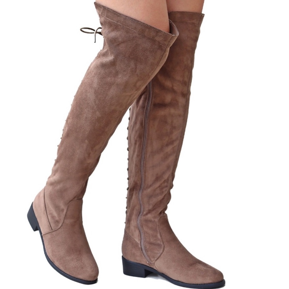 New lace up over the knee boots